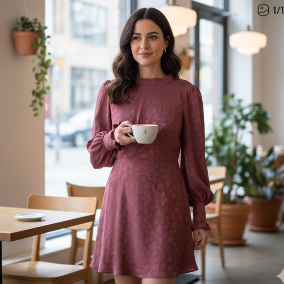 Ever New Melbourne Sz 6 Floral Raspberry Dress - Picture 1 of 13
